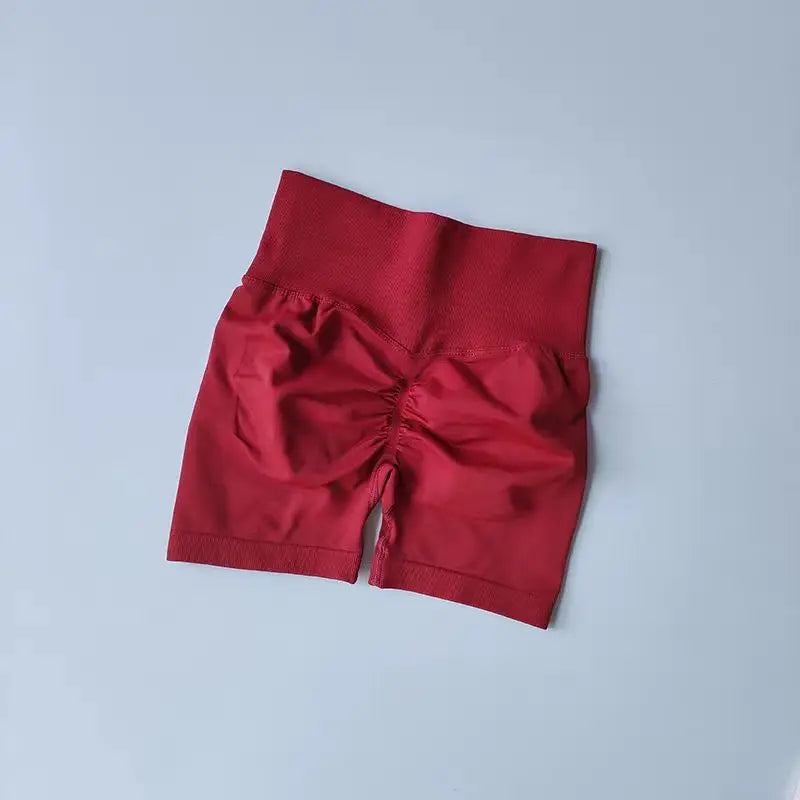 Summer High-Waist Women's Yoga Shorts Breathable Fitness Butt Lift Sports Running Shorts Cycling Push-Up Workout Gym Shorts