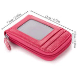 1pc Organ Card Bag Korean Edition Portable Women's Short Bank Card Cover Business Card Clip Zipper Vertical Handheld Bag