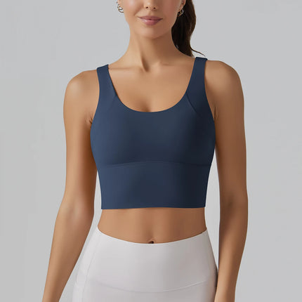 Yoga Bra Underwear Women Summer Shockproof Bra Beautiful Back Sports Running External Wear Training Fitness Yoga Tank Top Bra