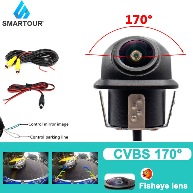 Smartour 4K CCD Fisheye Chips HD Night Vision Auto Parking Assistance With Parking Line AHD 1080P Car Rear View Camera