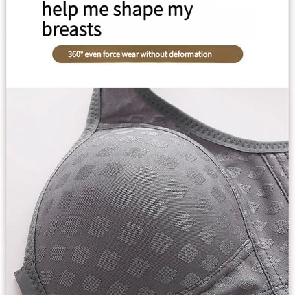 The New Front Button Type Sexy Brassiere Anti-sagging Gathered No Steel Ring Ladies Mother Large Size Thin Section Underwear Bra