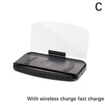 Mobile Phone Holder HUD Car Navigation Projector Head-up Display QI Wireless Charger Car Holder