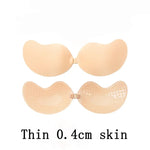 Invisible Push Up Bra for Women Backless Strapless Bra Seamless Front Closure Bralette Underwear Silicone Self-Adhesive Bra Pads
