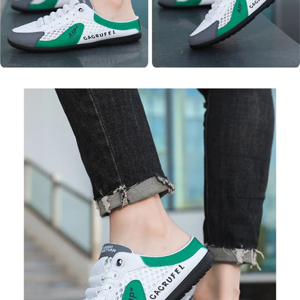 Men's Fashion Soft-soled Half Slippers Summer Men Trendy Bottom Casual Shoes Soft Sole Support Shoes Sneakers Zapatos De Hombre
