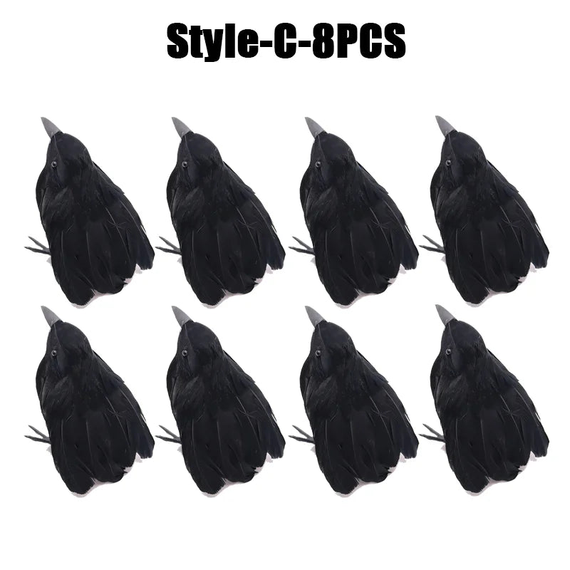 Simulation Black Crow Halloween Black Crow Props Simulation Fake Bird Ghost Festival Halloween Decoration Scary Toys