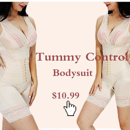 GUUDIA Ribbed Tummy Jumpsuit Daily Shaper Bodysuits Light Control Compress Tummy Control Open Crotch Shapewear Suits Open Crotch
