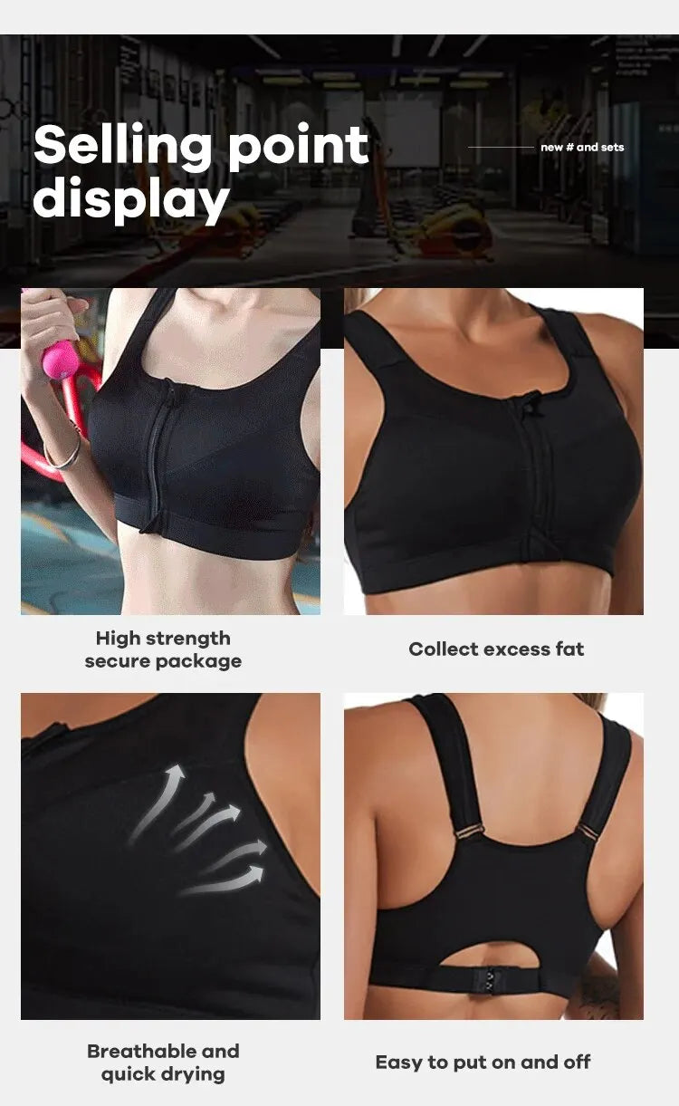 Yoga Fitness Bra Shock-absorbing Sports Bra Breathable and Quick Drying Training Running WOMEN'S Underwear