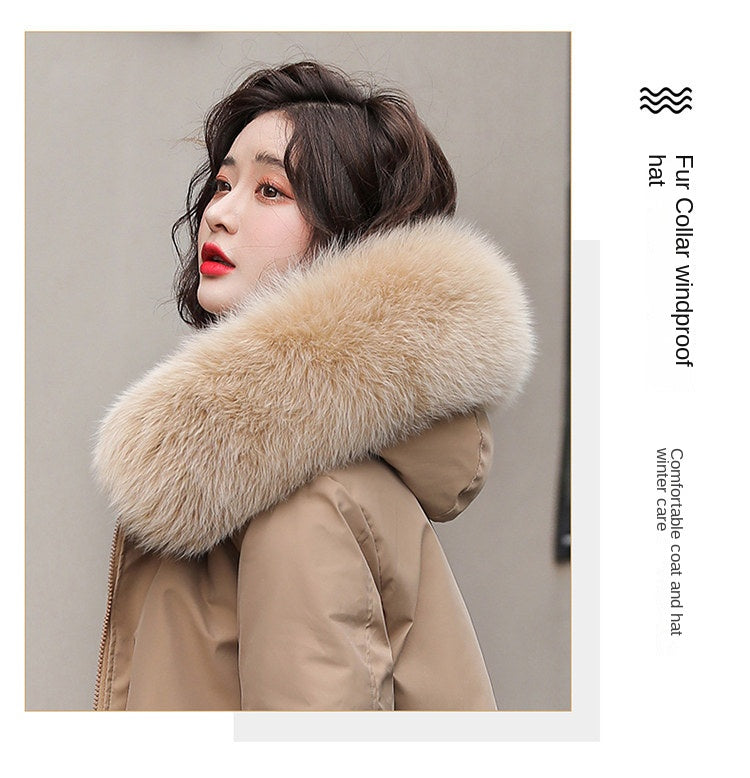 Women Parka Fashion Long Coat Wool Liner Hooded Parkas 2023 New Winter Jacket Slim with Fur Collar Warm Snow Wear Padded Clothes