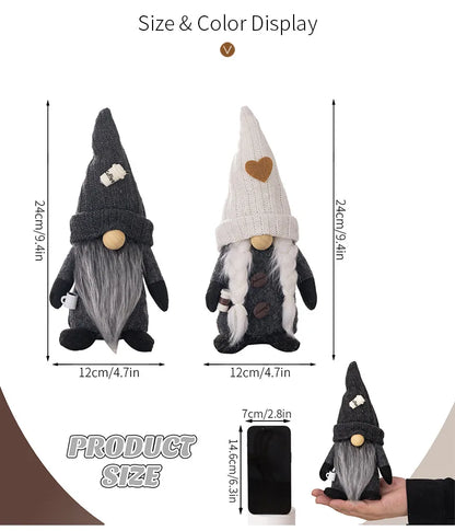 4 Styles Coffee Gnome Dolls Coffee Gnomes Plush Nordic Doll Bar Home Decoration Knitted Faceless Doll Elf Dwarf Plush Figurine