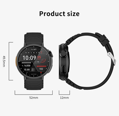 1.52 inch Bluetooth Call Smart Watch Men Sports Fitness Tracker Heart Rate Monitor Music Playback Smartwatch For Android IOS