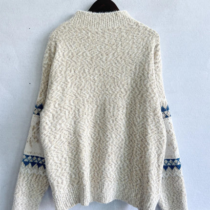 Winter Clothes Women 2023 New Year Sweater Snowflake Vintage Loose Jumper Red Long Sleeve Knitted Pullover Holiday Tops