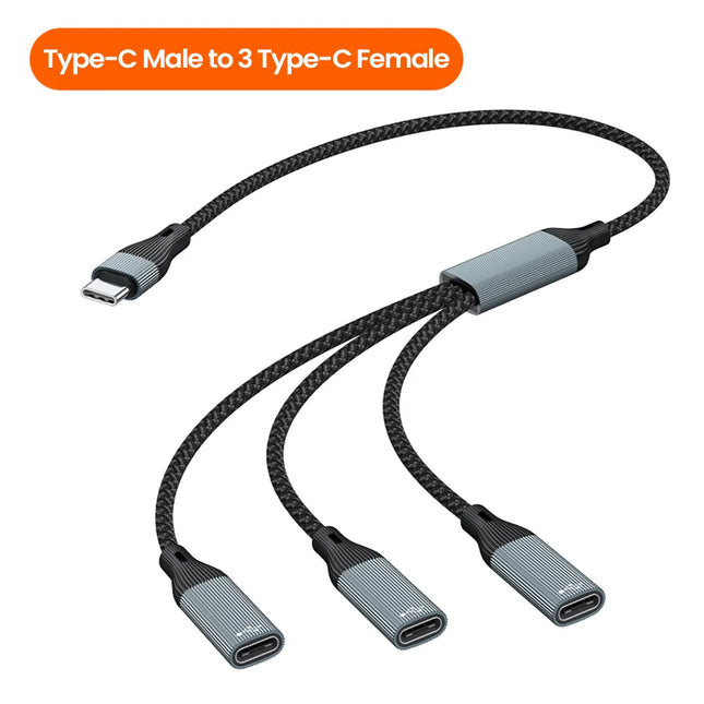 Elough Type C HUB USB Splitter Connector OTG Adapter USB/USB C to 3 Type C Splitter Data Transfer Read U Disk/Card For Laptop PC