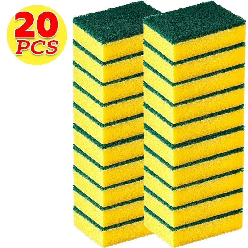 30/5pcs Magic Cleaning Sponges Double-sided Reusable Kitchen Sponge Wipes Pan Pot Dishwashing Scouring Pads Brush Clean Tools