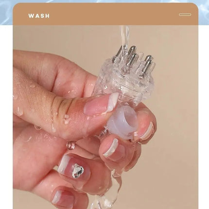 Scalp Applicator Hair Regrowth & Styling Solution Guide Comb Hexagon Head Oil Roller Ball Massage Comb Massage Relaxation Tools
