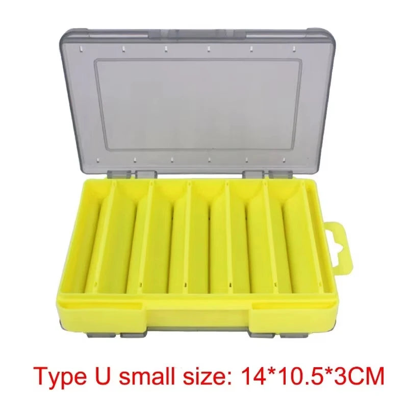 SHIQIAN Fishing Accessories Box U Size Wooden Shrimp Box Bait Box Storage Box VIB Minobo Climb Transparent