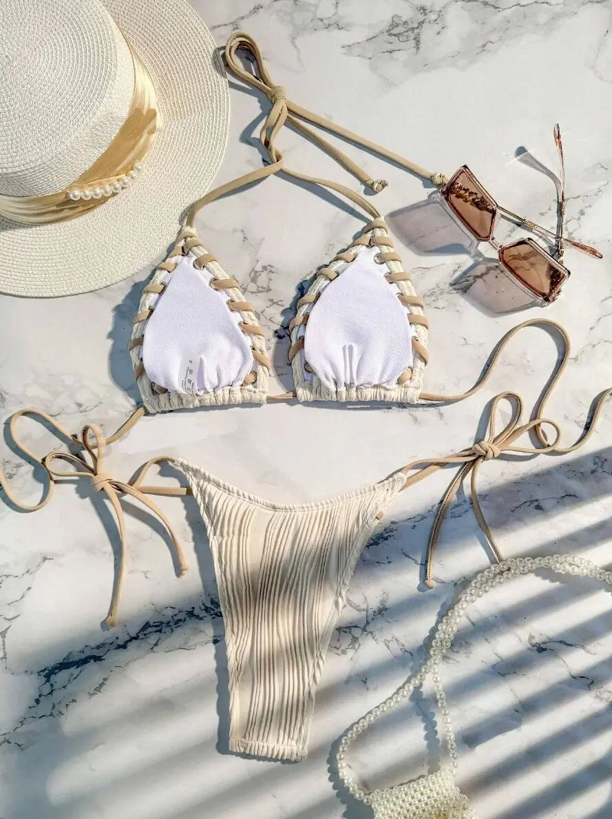 Sexy Bikinis 2025 Women's Swimwear Female Swimsuit For Swimming Wear Bathing Suits Brazilian Bikini Set Beachwear Pool Bather