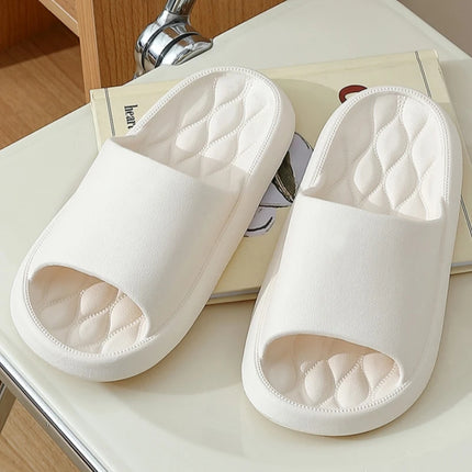 Casual Women's Solid Slippers Summer Resilience Bathroom Non-slip Anti-odor Thick Sole Men Leisure Comfort Beach Slides Shoes