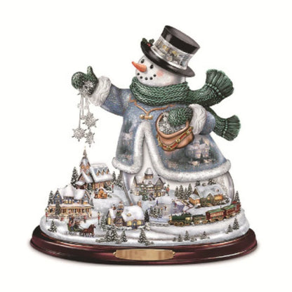 Christmas Tree Rotating Sculpture Train Decorations Paste Window  Stickers