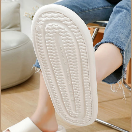 Casual Women's Solid Slippers Summer Resilience Bathroom Non-slip Anti-odor Thick Sole Men Leisure Comfort Beach Slides Shoes