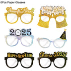 6pcs paper glasses / as picture