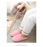 Women Winter Home Fur Slippers Cartoon Cat Non-Slip Soft Warm House Indoor Bedroom Men Couples Boys Girl Memory Foam Floor Shoes