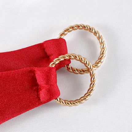 Solid Color Bikinis Push Up Swimwear Women Halter Bikini Set Shiny Swimsuit Push Up Bathing Suits Bandage Beachwear Thong