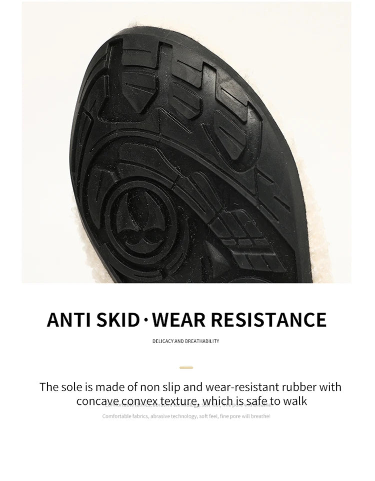 Winter Slippers Men Couples Slippers Non-slip Warm Women and Men Slipper Indoor Soft Shoes Comfortable Flat Home Cotton Shoe