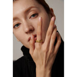 Yhpup Sun Star Moon Ring Stainless Steel Jewelry Stylish Metal Celestial Women Ring joyería acero inoxidable mujer Gift New