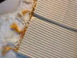 Minimal Gold Stripe Kerala Kasavu Saree with Tassels