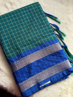 Emerald Green & Royal Blue Traditional Saree 💙💚