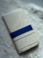 Premium Kerala Dhoti – Royal Blue Traditional Border