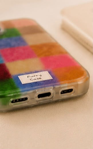 Dopamine Furry Patchwork Phone Case | Colourful iPhone Case for 17 16 15 14 13 12Pro Max 7 8 Plus XR XS X