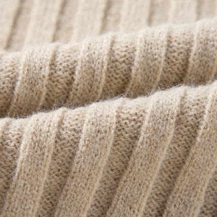 Cable-Knit Color Block Round Neck Sweater