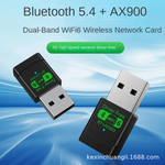 Mini WiFi 6 USB Adapter with Bluetooth 5.4 – AX900 Dual Band Wireless Dongle
