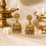 Small Gold Jhumka Earrings | Kerala Traditional Jewellery | Indian Jhumki Earrings | Onam Jewellery | South Indian Earrings | Gift for Her