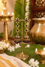 Small Gold Jhumka Earrings | Kerala Traditional Jewellery | Indian Jhumki Earrings | Onam Jewellery | South Indian Earrings | Gift for Her (Copy)